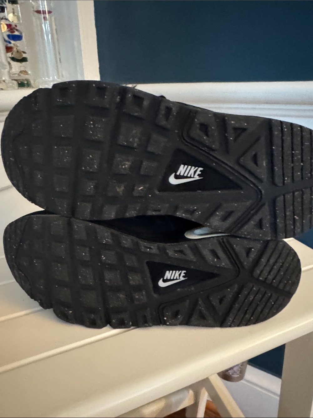 Nike Kids Black and White Mesh Swoosh Sneakers - Picture 4 of 4